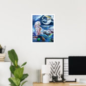 Poster Moon and Mermaid (Bureau à domicile)