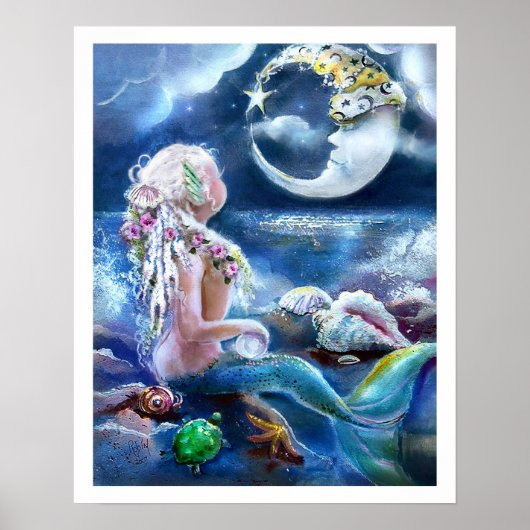 Poster Moon and Mermaid (Devant)