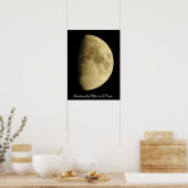 Poster Moon Close Up Photographie et Citation (Cuisine)