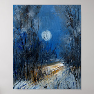 Poster Moon d'hiver