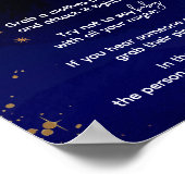 Poster Moon et étoiles thème shhhh ne dit pas bébé (Coin)