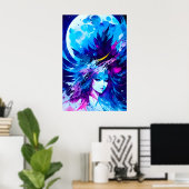 Poster Moon Goddess Imaginaire japonais (Bureau à domicile)