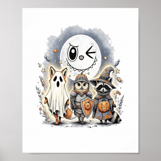 Poster Moon Knight Raccoon Halloween (Devant)