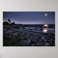 Moon Lit White Point Beach art