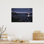 Poster Moon Lit White Point Beach art (Cuisine)