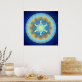 Poster Moon Merkaba Mandala (Cuisine)