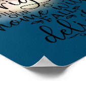 Poster Moon moisson automne délice poème bleu (Coin)