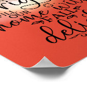 Poster Moon moisson automne délice poème Orange (Coin)