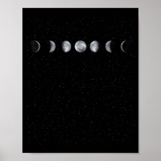 Poster Moon Phase Scientist Gift Astronomy  (Devant)