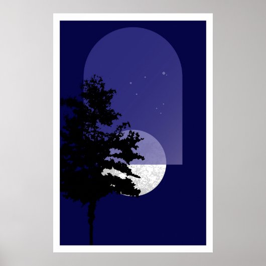 Poster Moon Print, Moderne Boho Wall Art, (Devant)