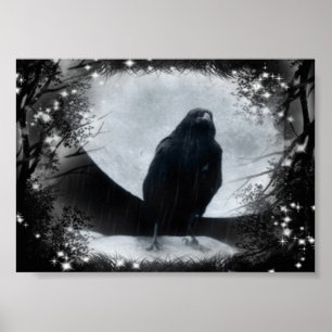 Poster Moon Raven