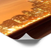 Poster Moon setting over San Francisco on hazy december (Coin)