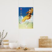 Poster MOON STAR Femmes Chaussures Rétro Japonais Publici (Cuisine)