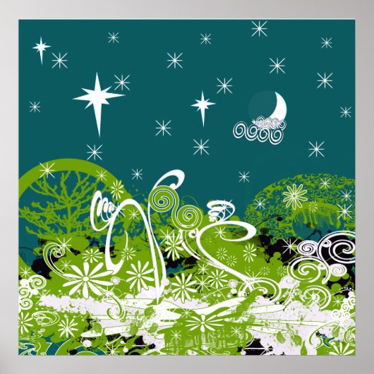 Poster Moon Star Splat (Devant)