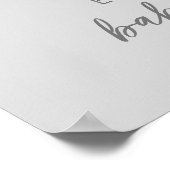 Poster Moon Stars Bear Baby shower Bienvenue (Coin)