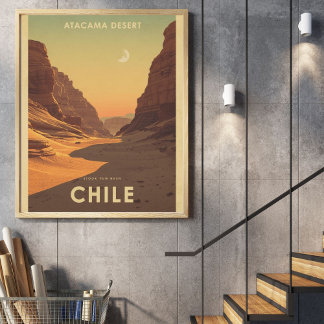 Poster Moon Valley Magic – Atacama Desert Vintage