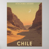 Poster Moon Valley Magic – Vintage Atacama Desert  (Devant)