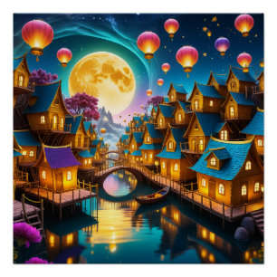 Poster Moon Village
