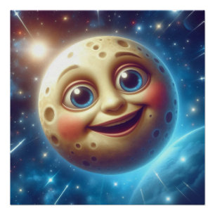 Poster Moonage sourit