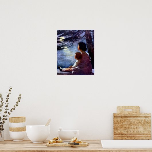 Poster "Moonbeams" de Jessie Willcox Smith - Imprimer (Cuisine)