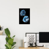 Poster MoonJellyfish aquarelle art (Bureau à domicile)