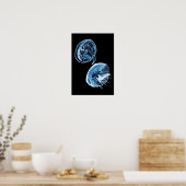 Poster MoonJellyfish aquarelle art (Cuisine)