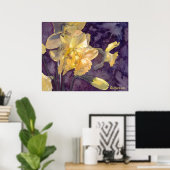 Poster Moonlight Daffodiques Aquarelle Imprimer (Bureau à domicile)