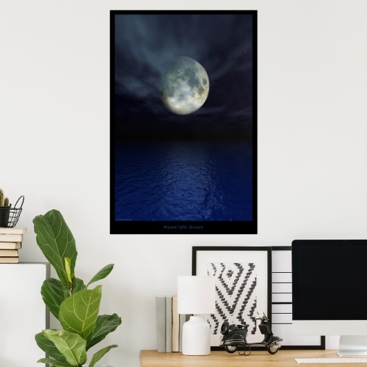 Poster Moonlight Ocean - Edition spéciale (Bureau à domicile)