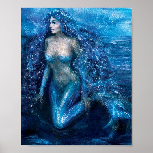 Poster MoonLight Sirène ~ Art Imprimer 8 x 10 ~ par Kat (Devant)