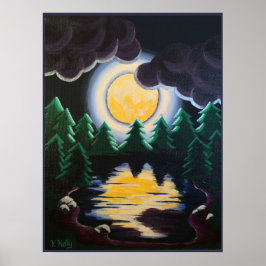poster "Moonlight through the Pines"