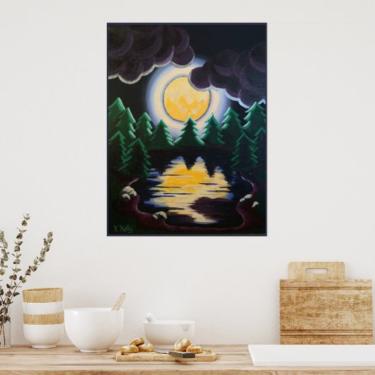 Poster "Moonlight through the Pines" (Cuisine)