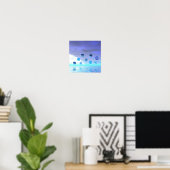 Poster Moonlight Wonder, Voyage Abstrait vers l'inconnu (Bureau à domicile)