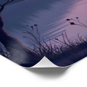 Poster Moonlit Lake Romantic Night Valentine’s Day  (Coin)