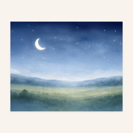 Poster Moonlit Meadow Nursery Wall Art