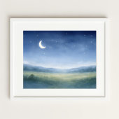 Poster Moonlit Meadow Nursery Wall Art