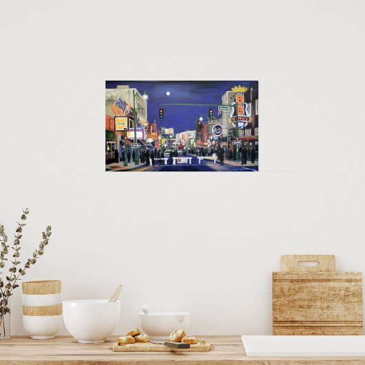 Poster Moonlit Memphis (Cuisine)