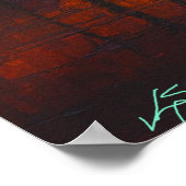 Poster Moonlit Mirage Fiery Trees and Teal Reflections (Coin)