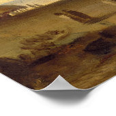 Poster Moonlit Scene of Indian Figures and Elephants amon (Coin)