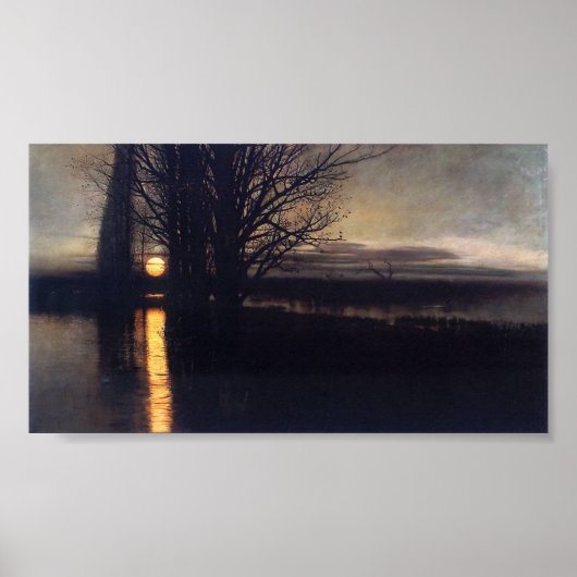 Poster Moonrise - Stanisław Masłowski 1884 - Moon (Devant)