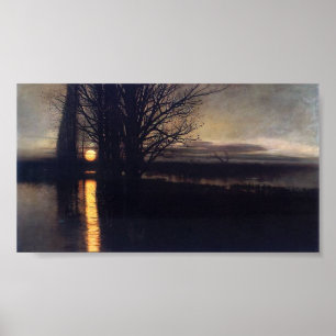 Poster Moonrise - Stanisław Masłowski en 1884 - Moon