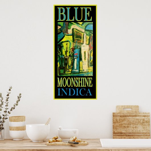 POSTER MOONSHINE BLEU INDICA (Cuisine)