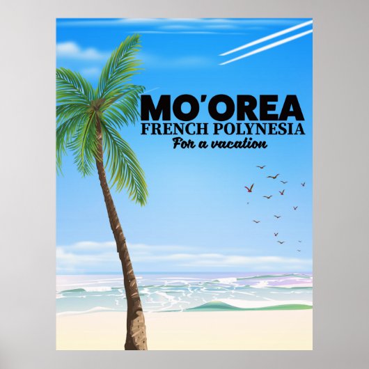 Poster Mo'orea Polynésie française (Devant)