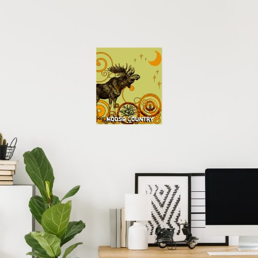 Poster Moose (Bureau à domicile)