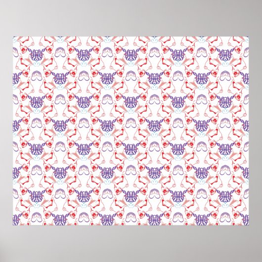 Poster Mopsmuster (Devant)