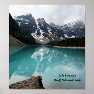 Poster Moraine de lac, parc national de Banff