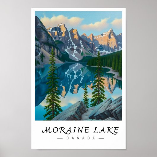 Poster Moraine Lake Canada Wall Art, Canadian Rockies (Devant)