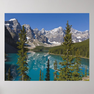 Poster Moraine Lake, Rocheuses canadiennes, Alberta, Cana