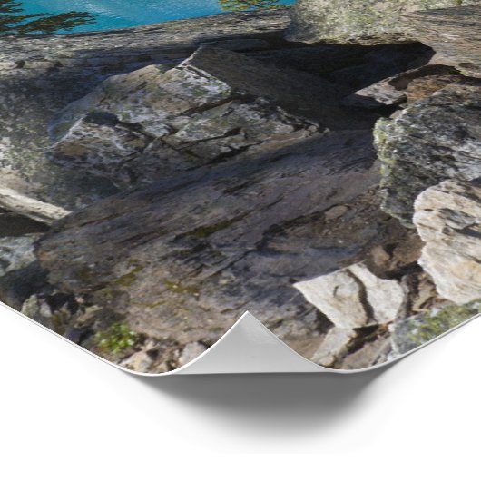 Poster Moraine Lake, Rocheuses canadiennes, Alberta, Cana (Coin)