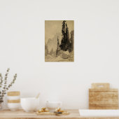 Poster Moran - Demi-Dôme Yosemite 1872 (Cuisine)