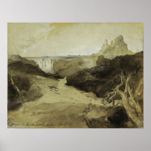 Poster Moran - Étude, Hagar et Ismaël dans le désert 18…